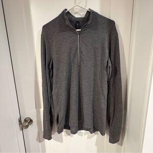 Lululemon Athletica Charcoal Quarter-Zip Pullover LM3DH0S Large
